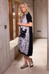 ORA Jacquard Print Dress with Contrast Strip and Pocket ORS25117